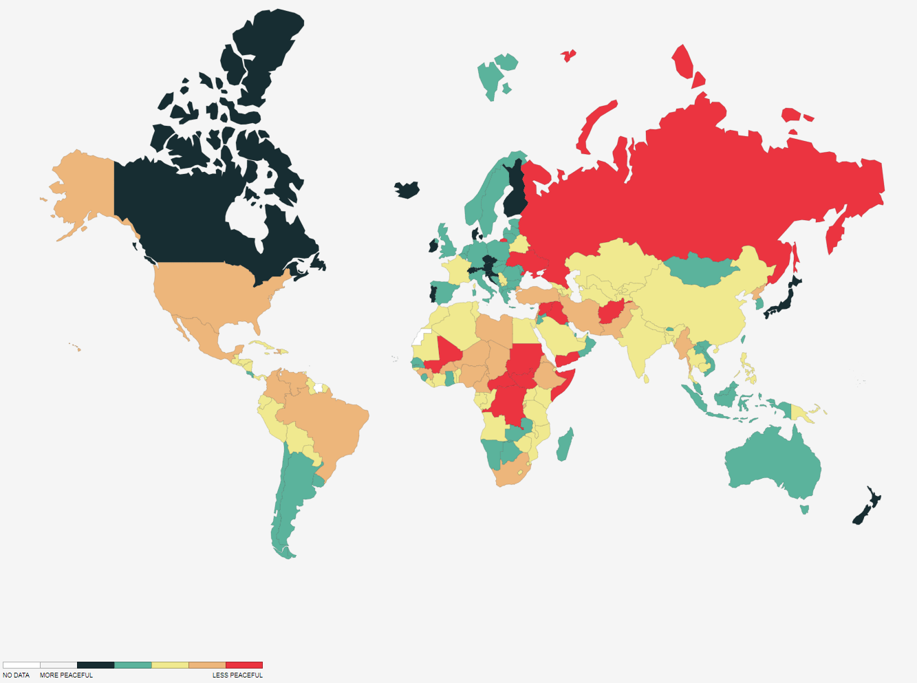 Verblüffende Ergebnisse des Global Peace Index 2023